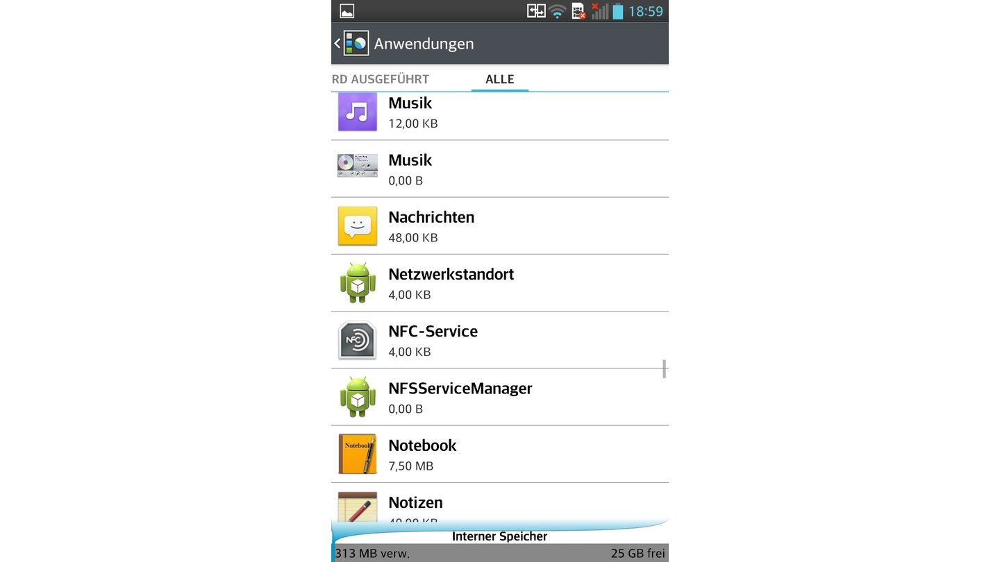 Android auf dem LG Optimus G