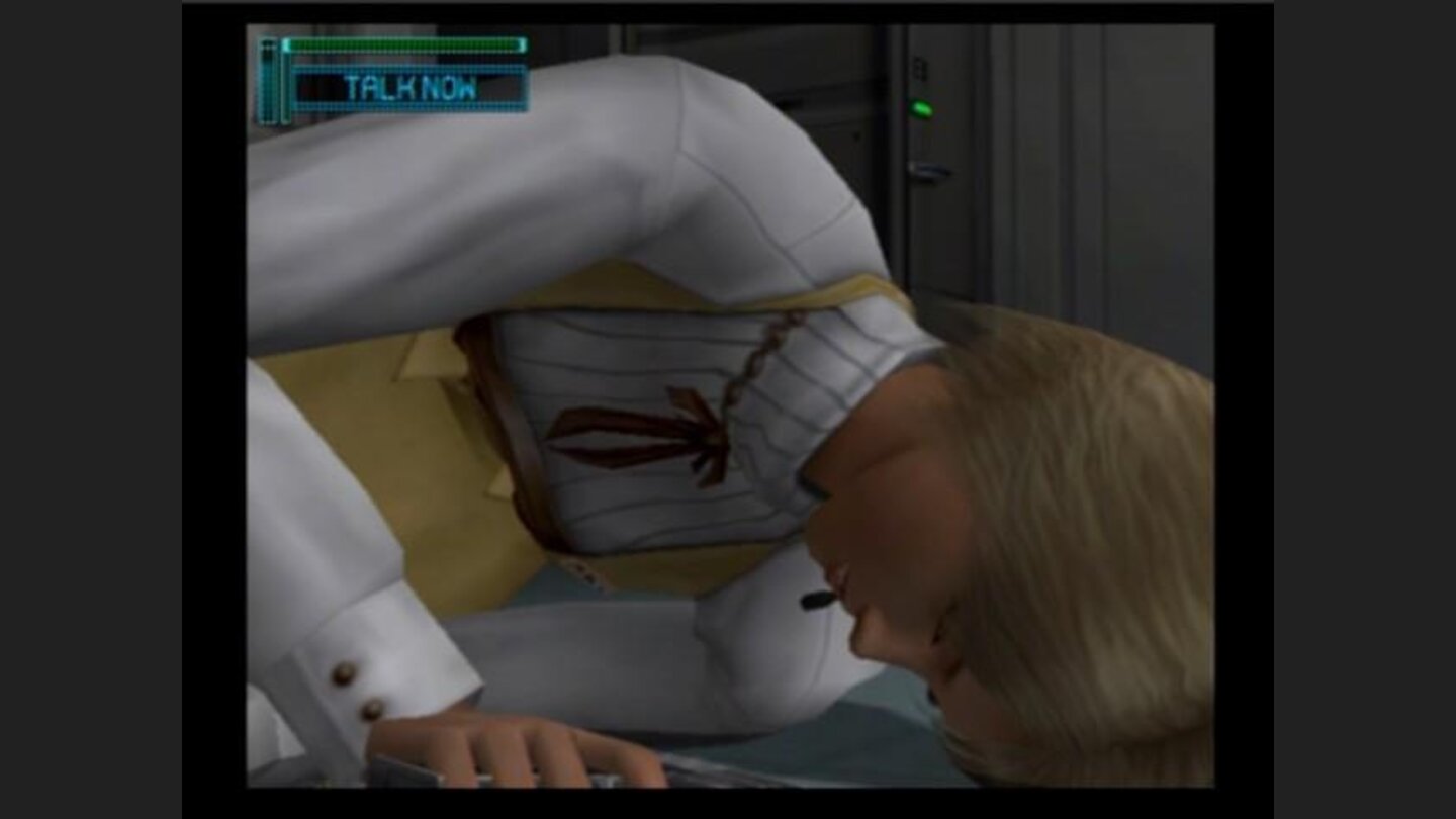 Rio seemed to have been surprised by an alien life-form, quickly tell her to get herself together and fight back (notice the Talk Now)