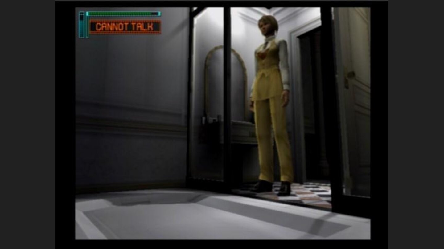Theres nothing suspicious in the bathroom (you can shoot at the mirror though, to see if theres something behind it, though)