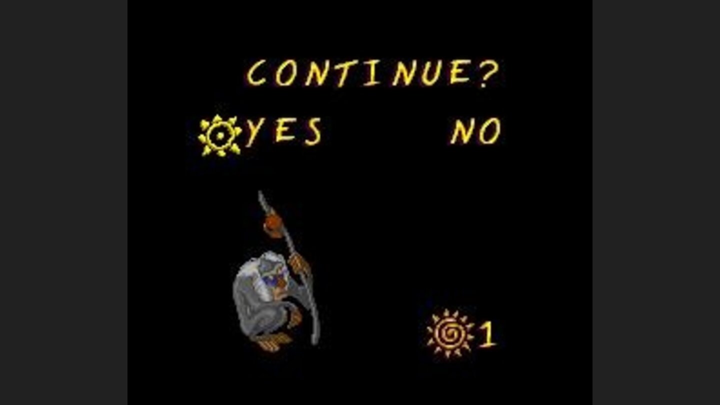 Continue screen.