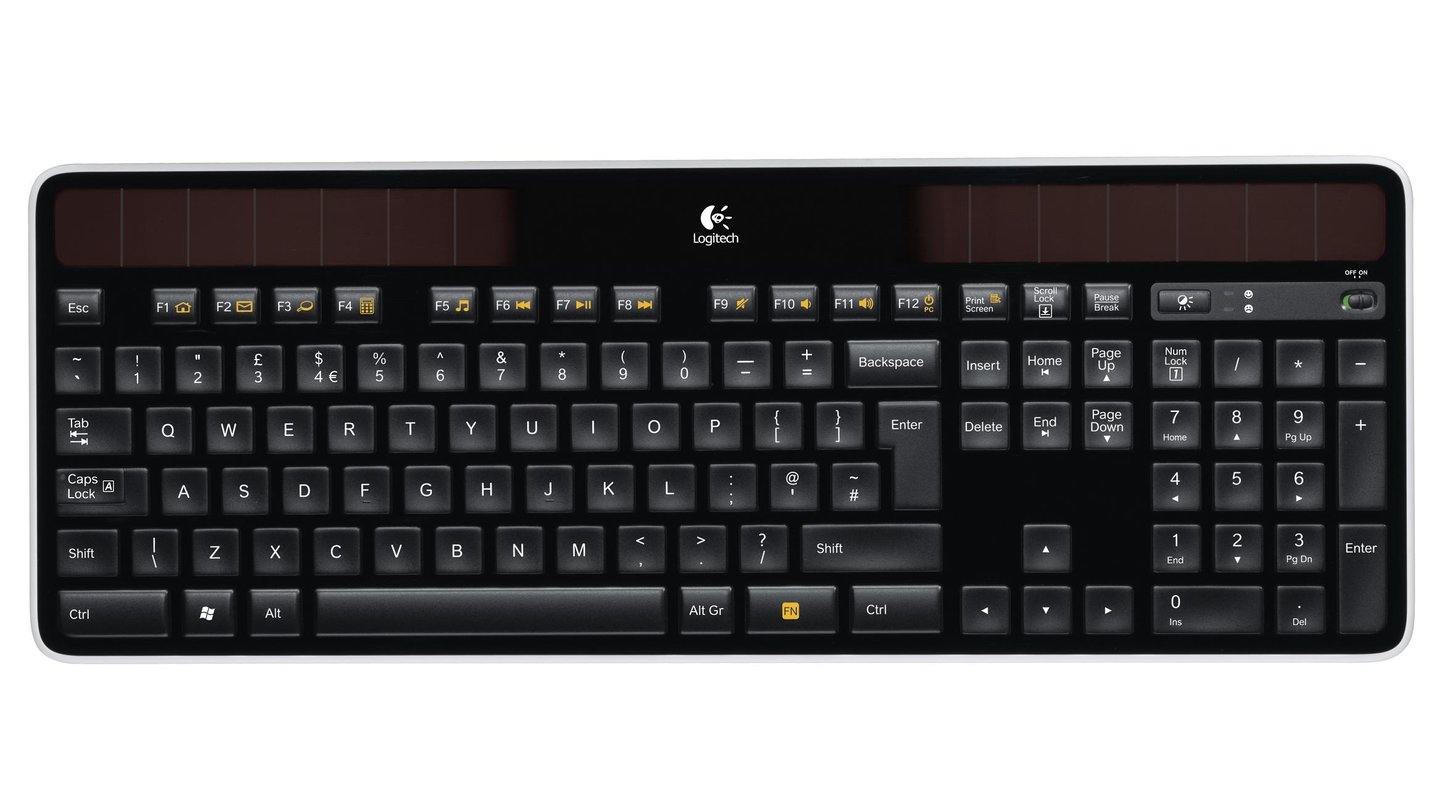 Logitech Wireless Solar Keyboard K750 front