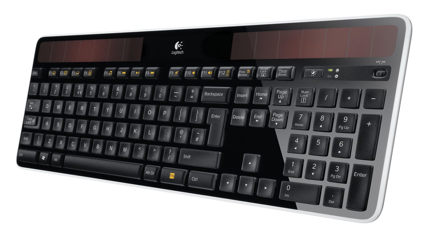 Logitech Wireless Solar Keyboard K750_side