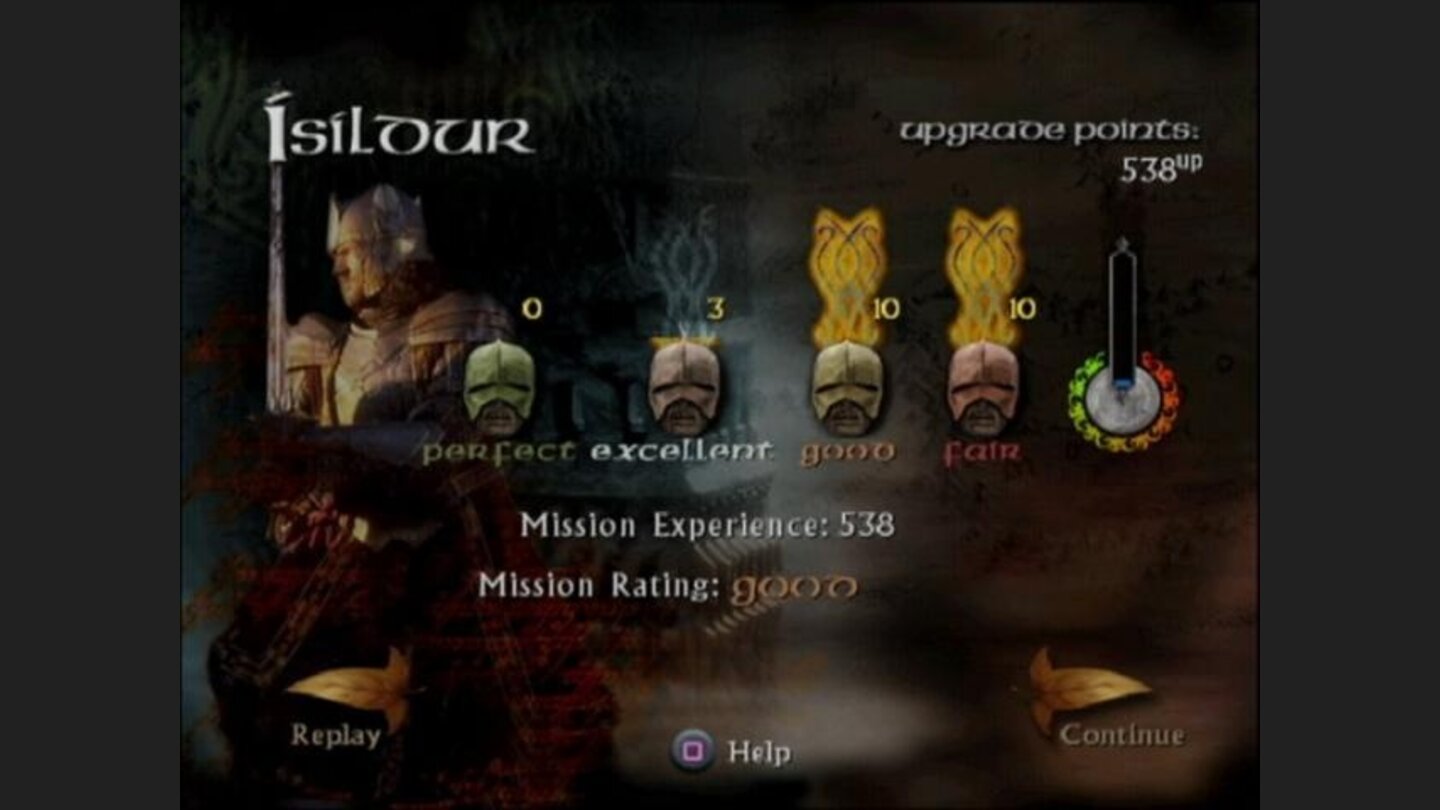 Score screen at the end of the level is a warm reminder that this still is a game and not an interactive movie.