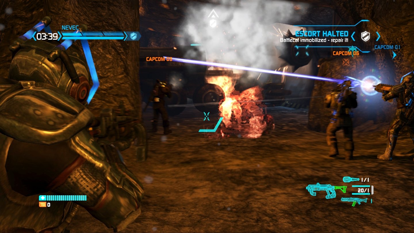 Lost Planet 3 - Multiplayer-ModusSolange die Feinde uns angreifen, geht's nicht weiter.