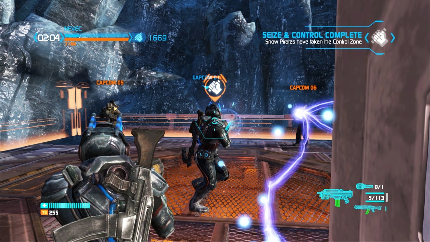 Lost Planet 3 - Multiplayer-ModusHier ist es Ziel, eine Zone zu erobern und zu kontrollieren.