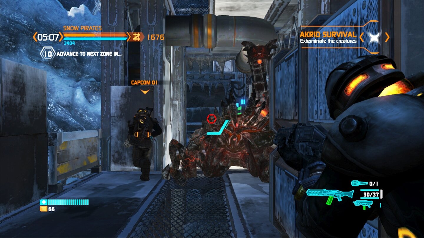 Lost Planet 3 - Multiplayer-ModusIn diesem Modus geht es darum, Akrid-Angriffe zu überleben.