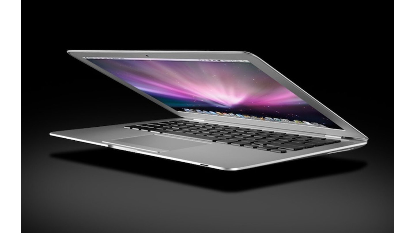 MacBook Air (2008)Das MacBook Air ist an seiner dicksten Stelle nur 17 Millimetern hoch, und damit das dünnste Notebook der Welt. Diesen Erfolg erkaufen die Apple-Ingenieure aber durch weniger Leistung und einen Verzicht auf ein optisches Laufwerk.