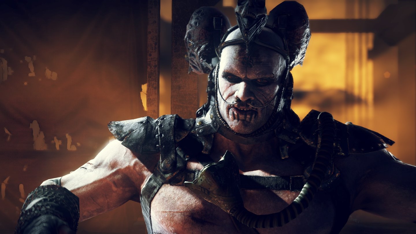 Mad MaxScabrous Scrotus ist ein Sohn von Filmbösewicht Immortan Joe und der Hauptgegner des Spiels.