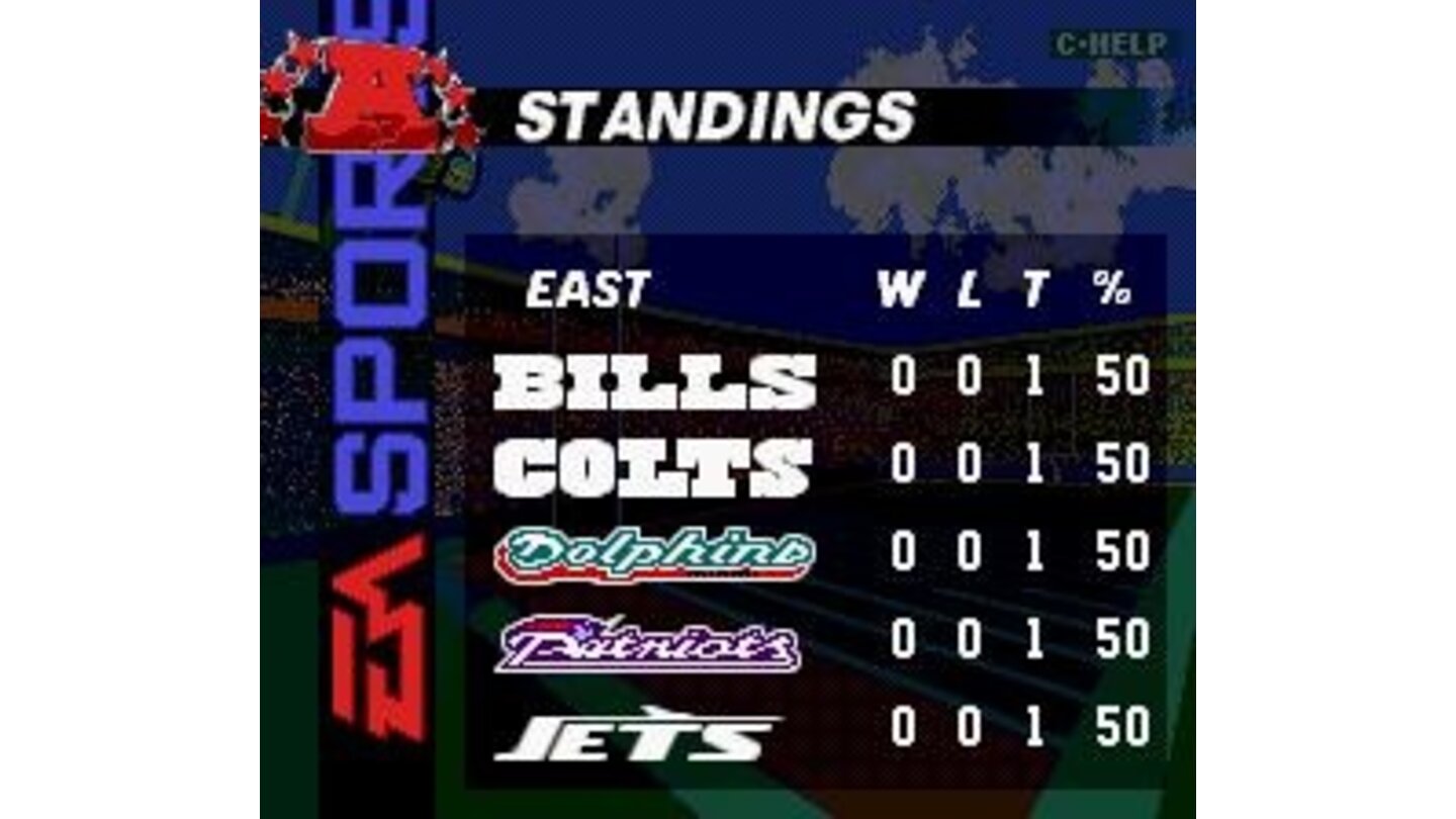 Pre-match standings