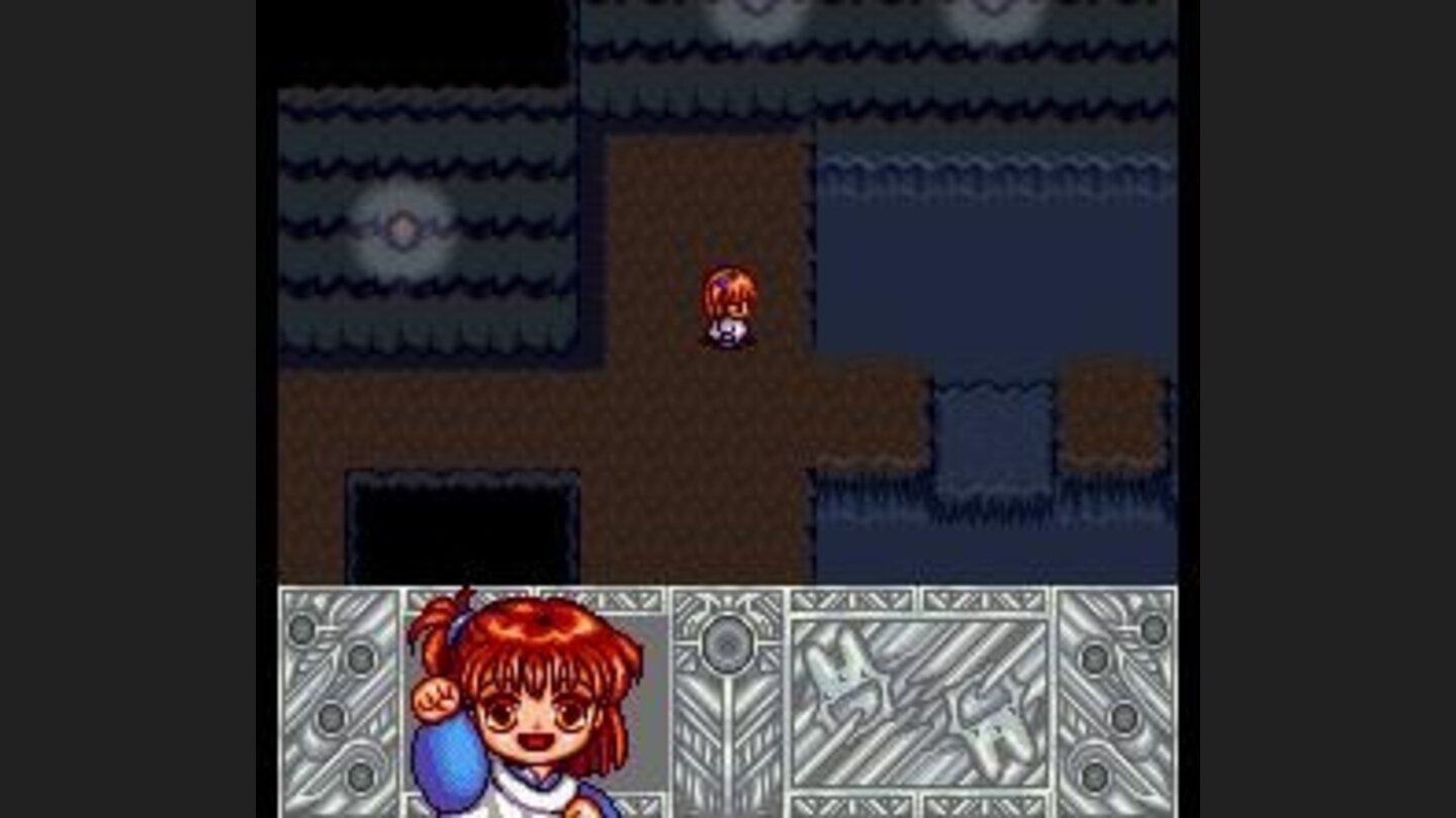 Another dark cave, with stepping stones