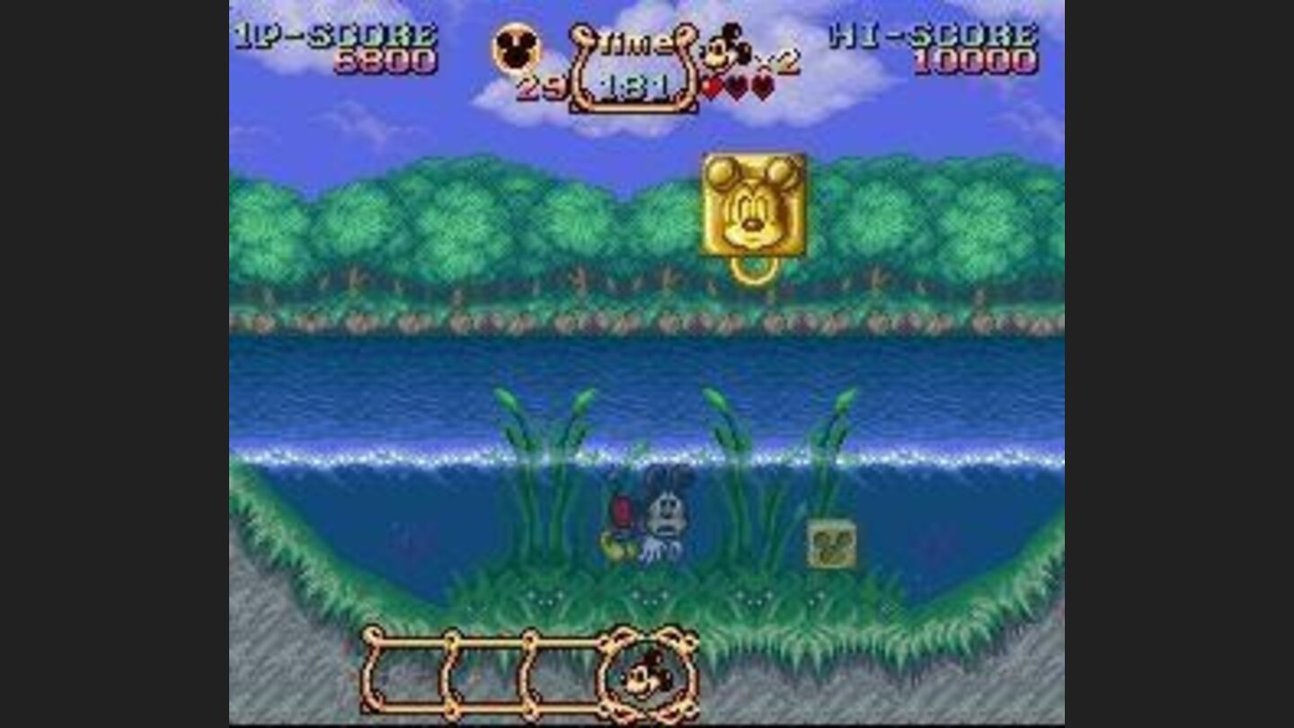 And Mickey can also swim!