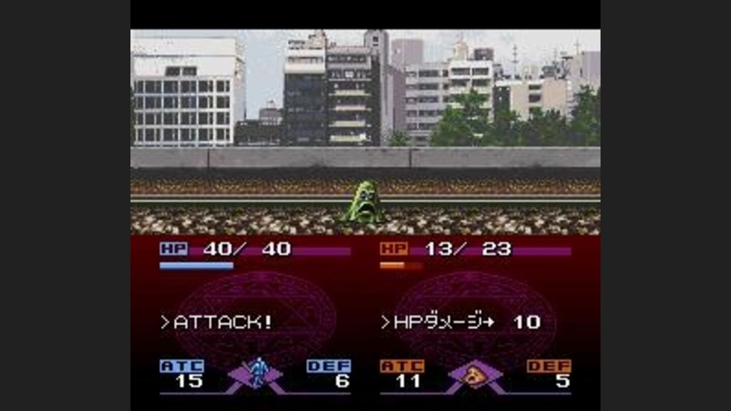 Auto-battle against a slime