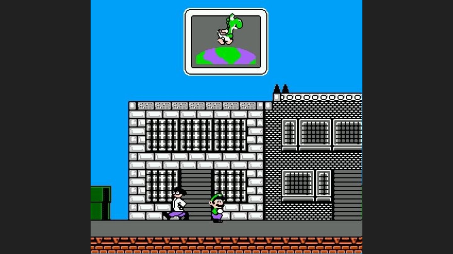 This is what gameplay looks like... a lone plumber on a city street. If you know where you are, you can call Yoshi to give you a ride for faster speeds!