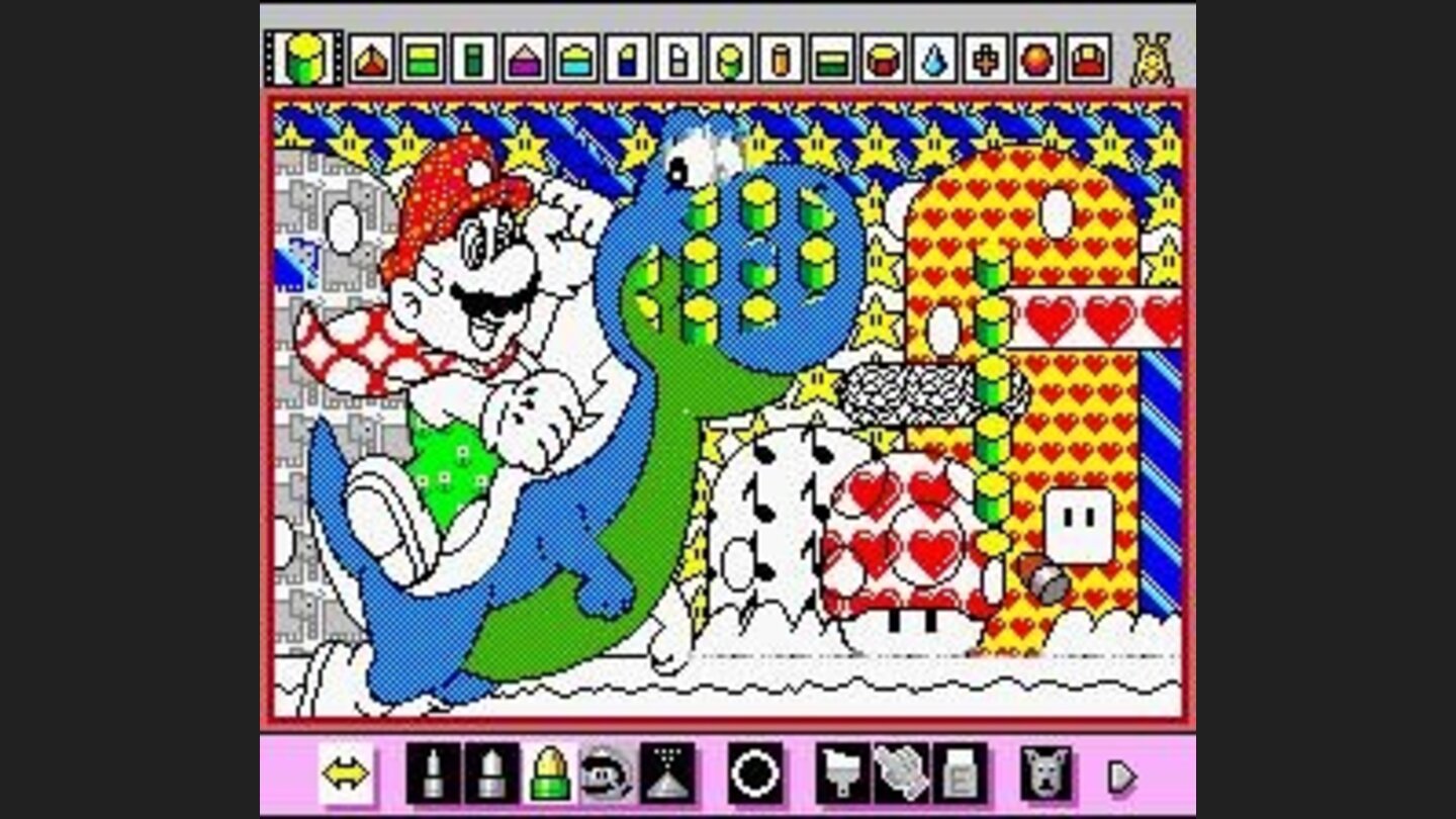 There are several different pre-made pictures you can colour yourself