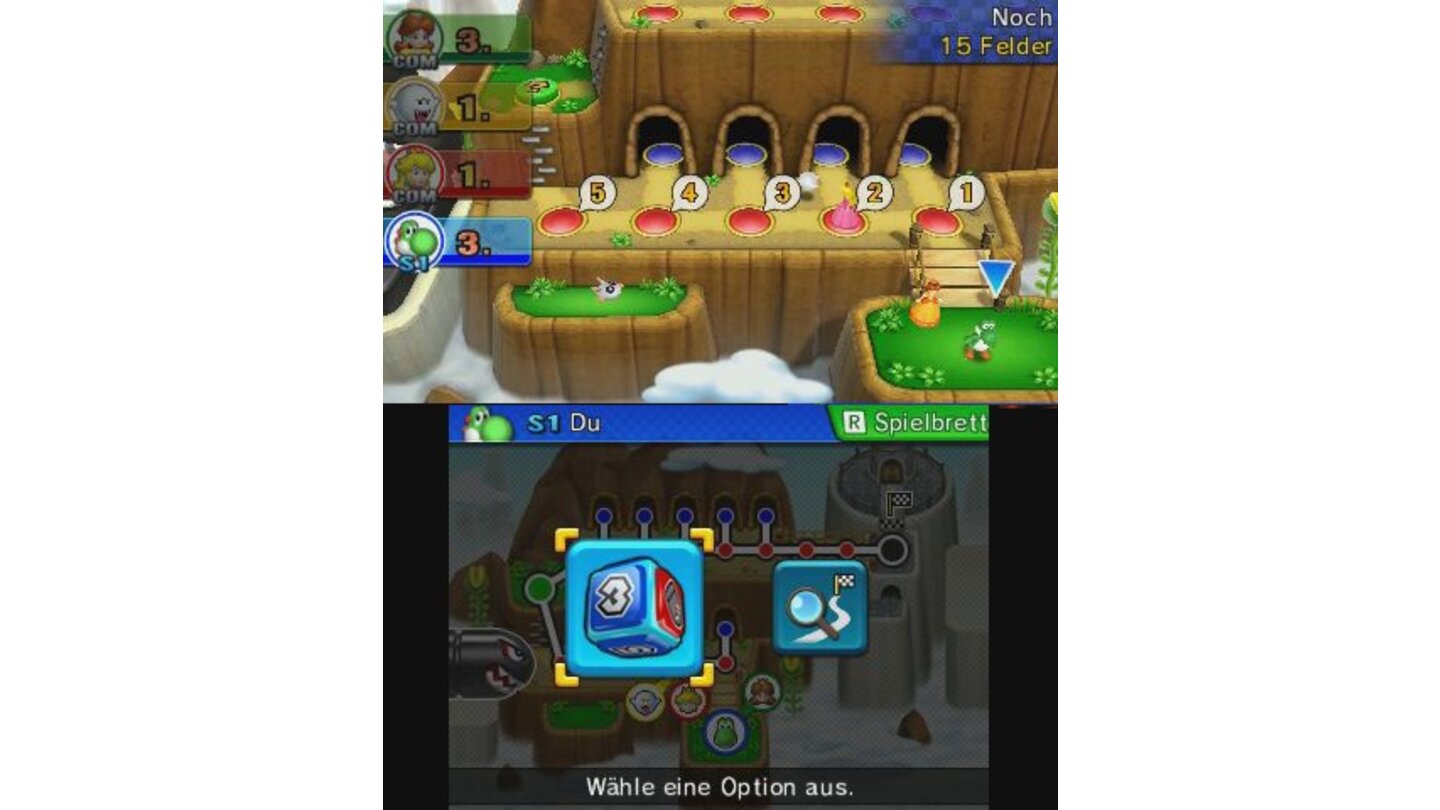 Mario Party: Island TourDie Spielbretter sind streng linear und bieten keine Abzweigungen.