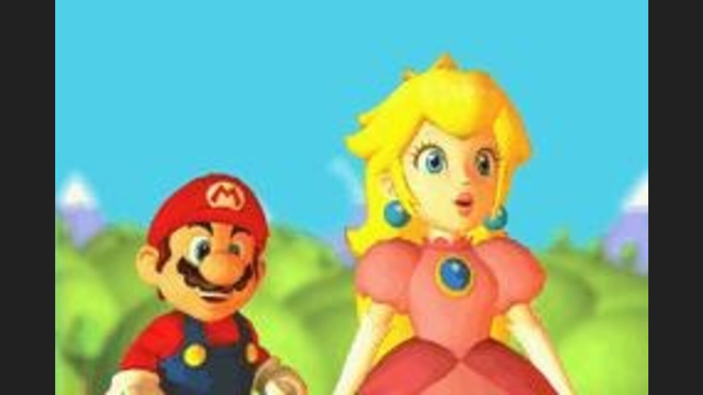 Mario and Peach are surprised with something...