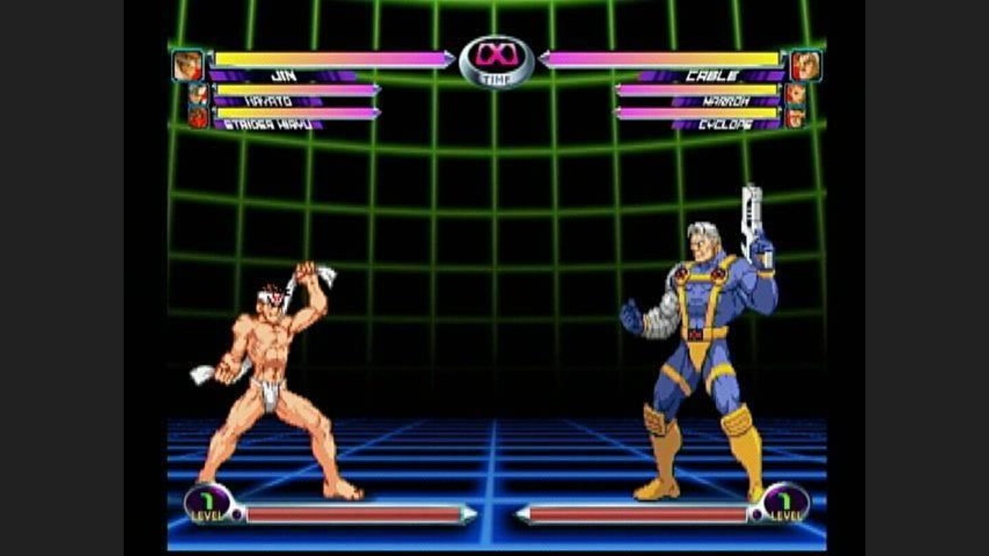 This is the Danger Room, not the showers, kid! Cable doesnt know how to react to Jins odd taunt.