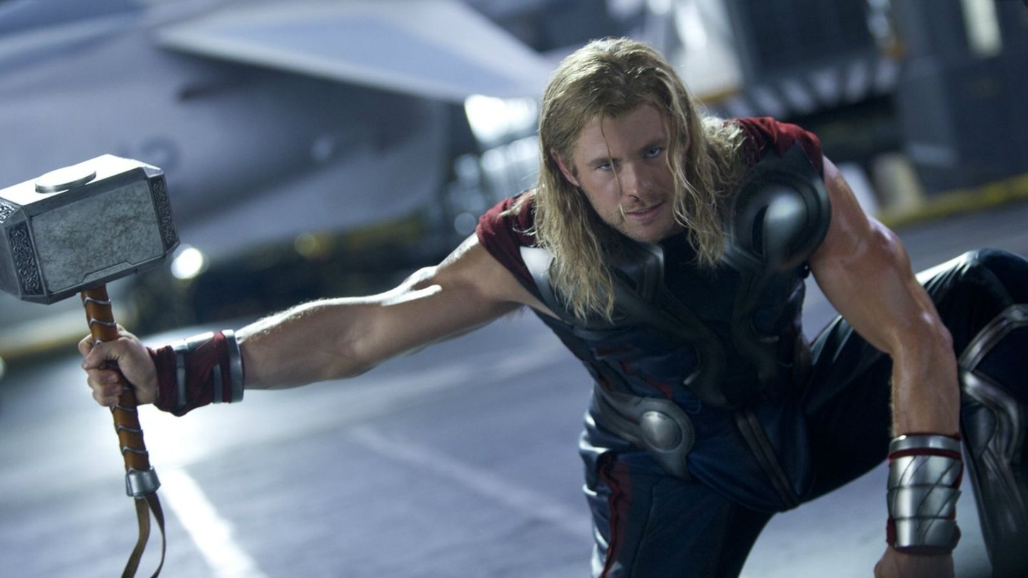 Marvel’s The AvengersDer Donnergott Thor (Chris Hemsworth) versteht keinen Spaß, wenn die Erde in Gefahr ist.
