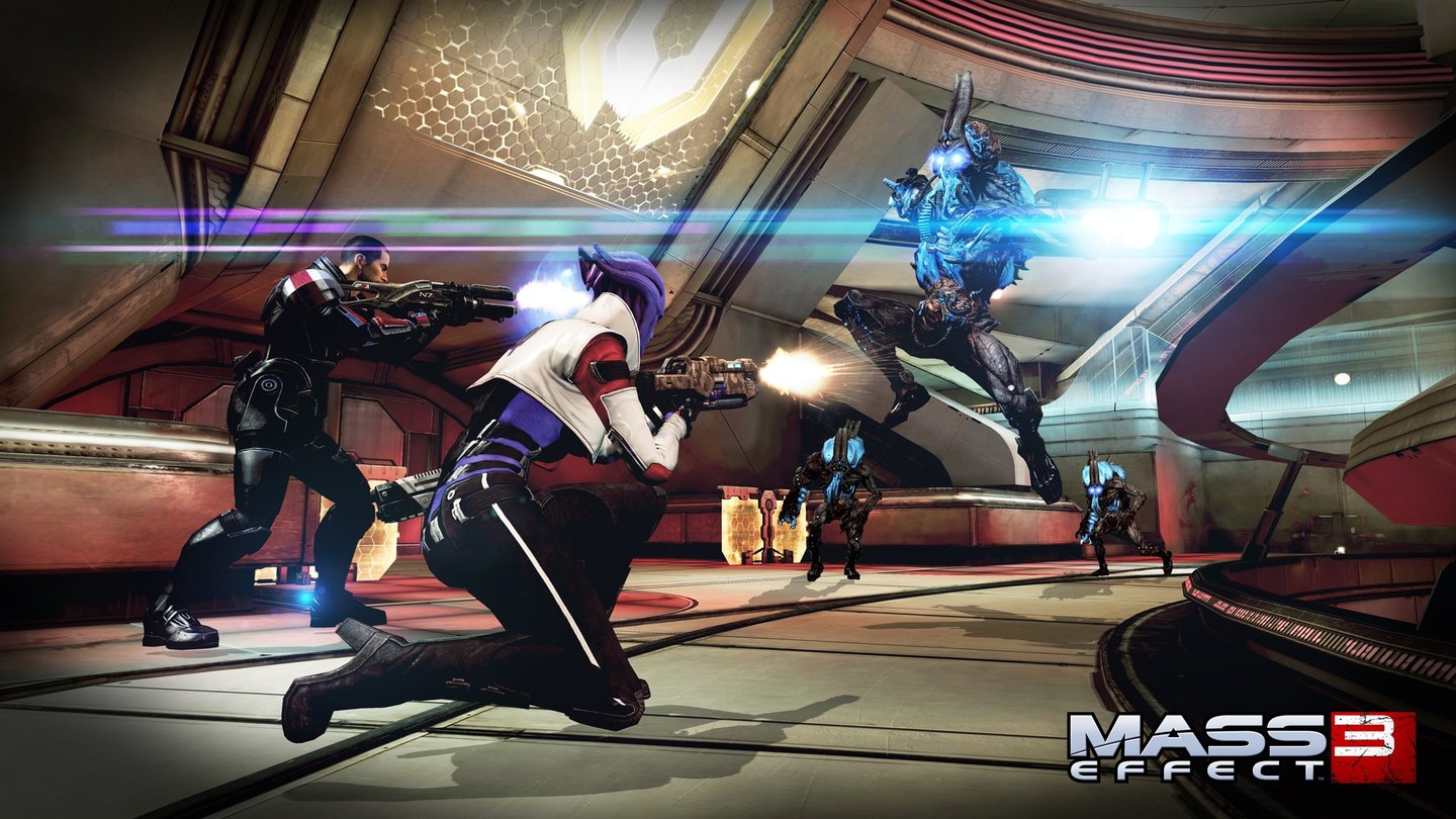 Mass Effect 3: OmegaEin neuer Gegnertyp: Der Reaper-Adjudant.
