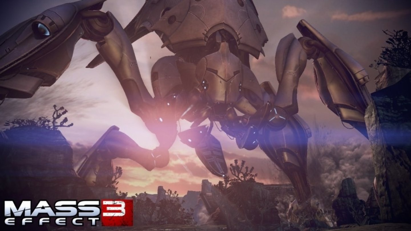 Mass Effect 3Solche riesigen Gegner machen Shepard das Leben schwer.