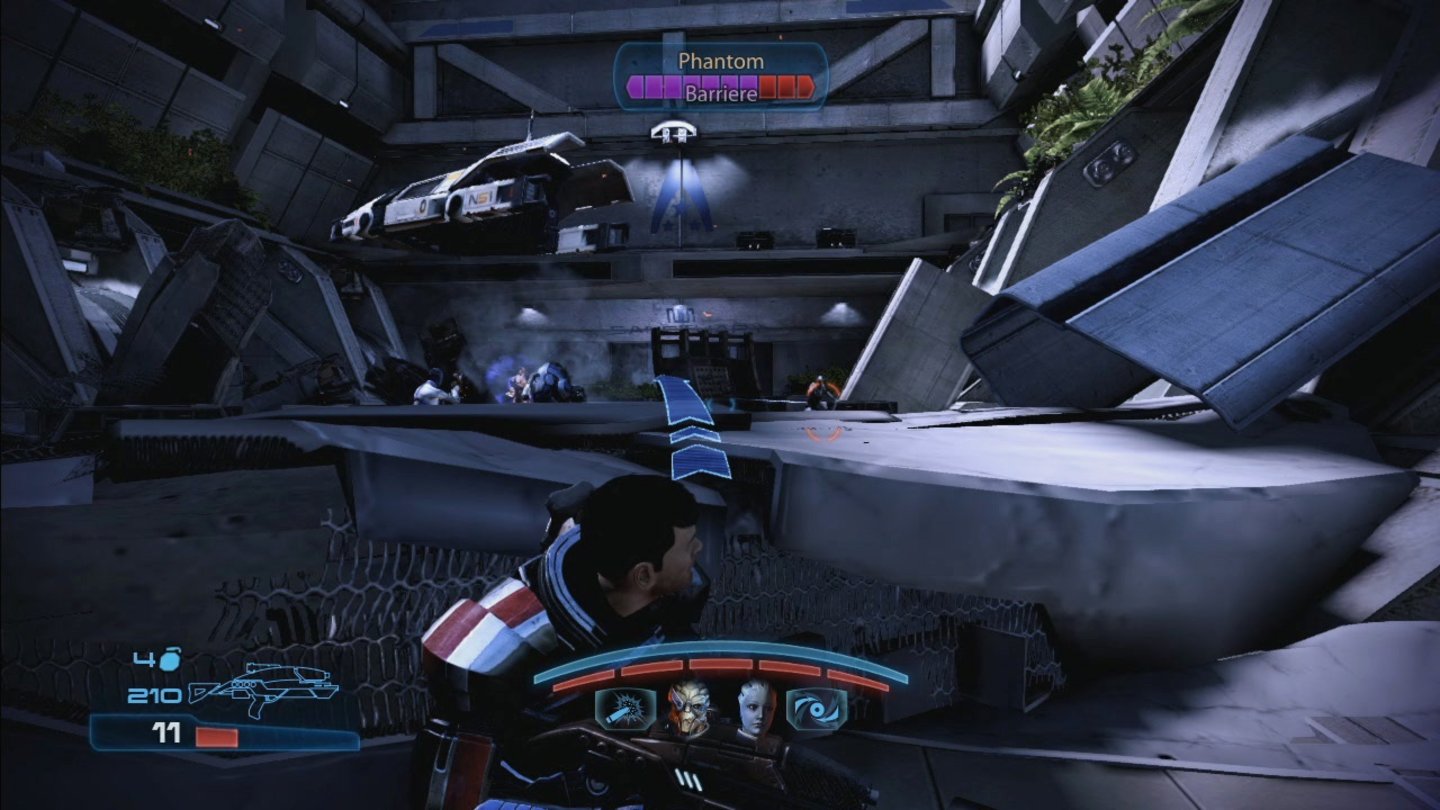 Mass Effect 3Blaue Pfeile zeigen nun an, über welche Hindernisse Shepard hüpfen kann.