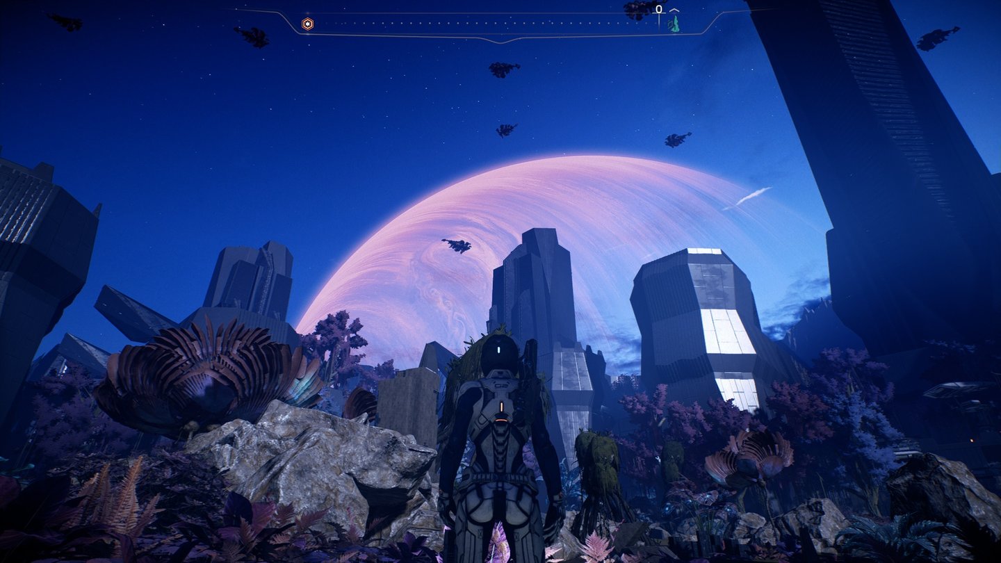 Atemberaubend schön auf dem PC: Mit fremden Planeten wie der Heimatwelt der Angara zeigt Andromeda, was es optisch draufhat.