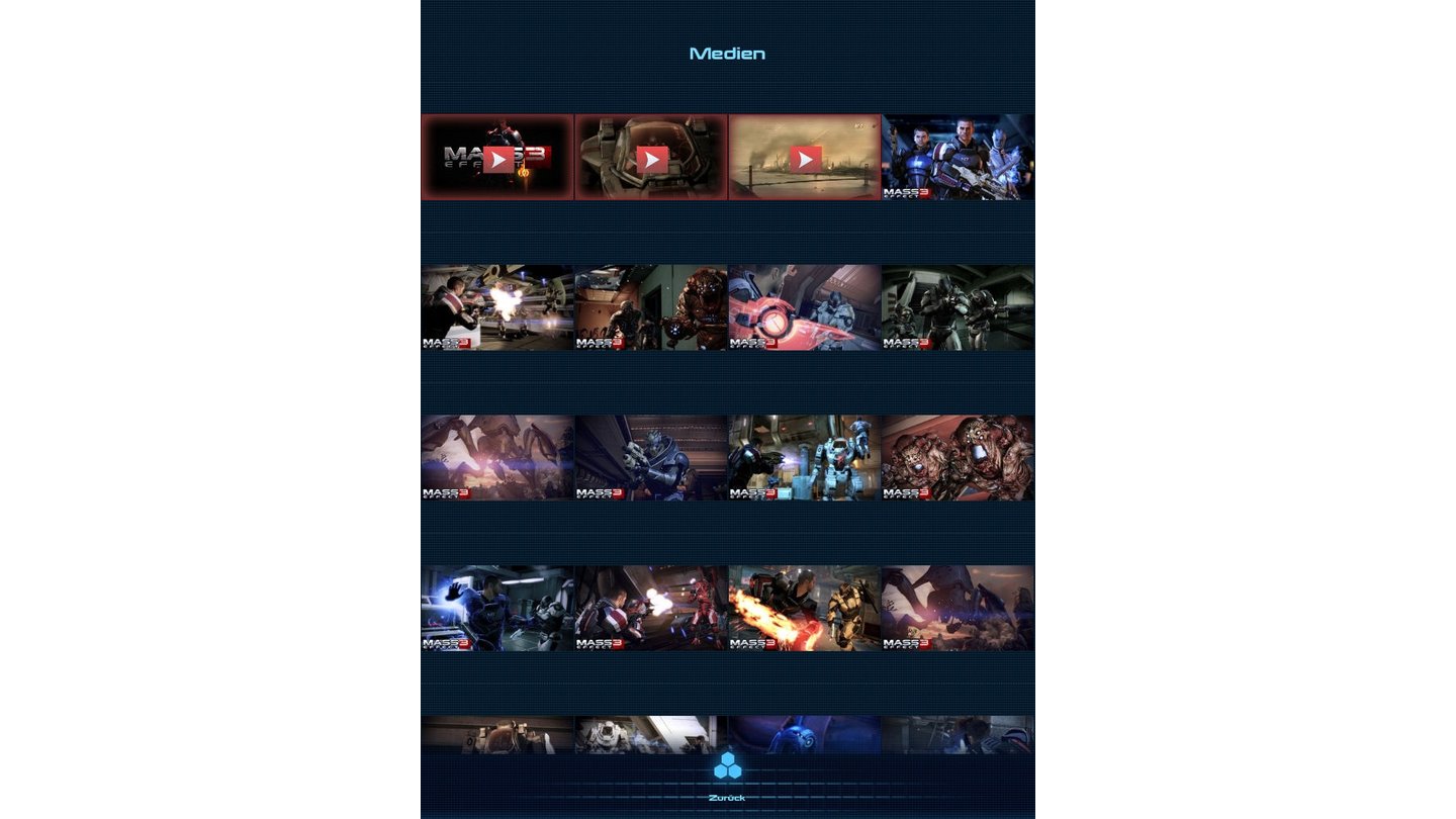 Mass Effect: Datapad Unter Medien finden sich Trailer und Bilder. Nett, aber wenig aufregend.
