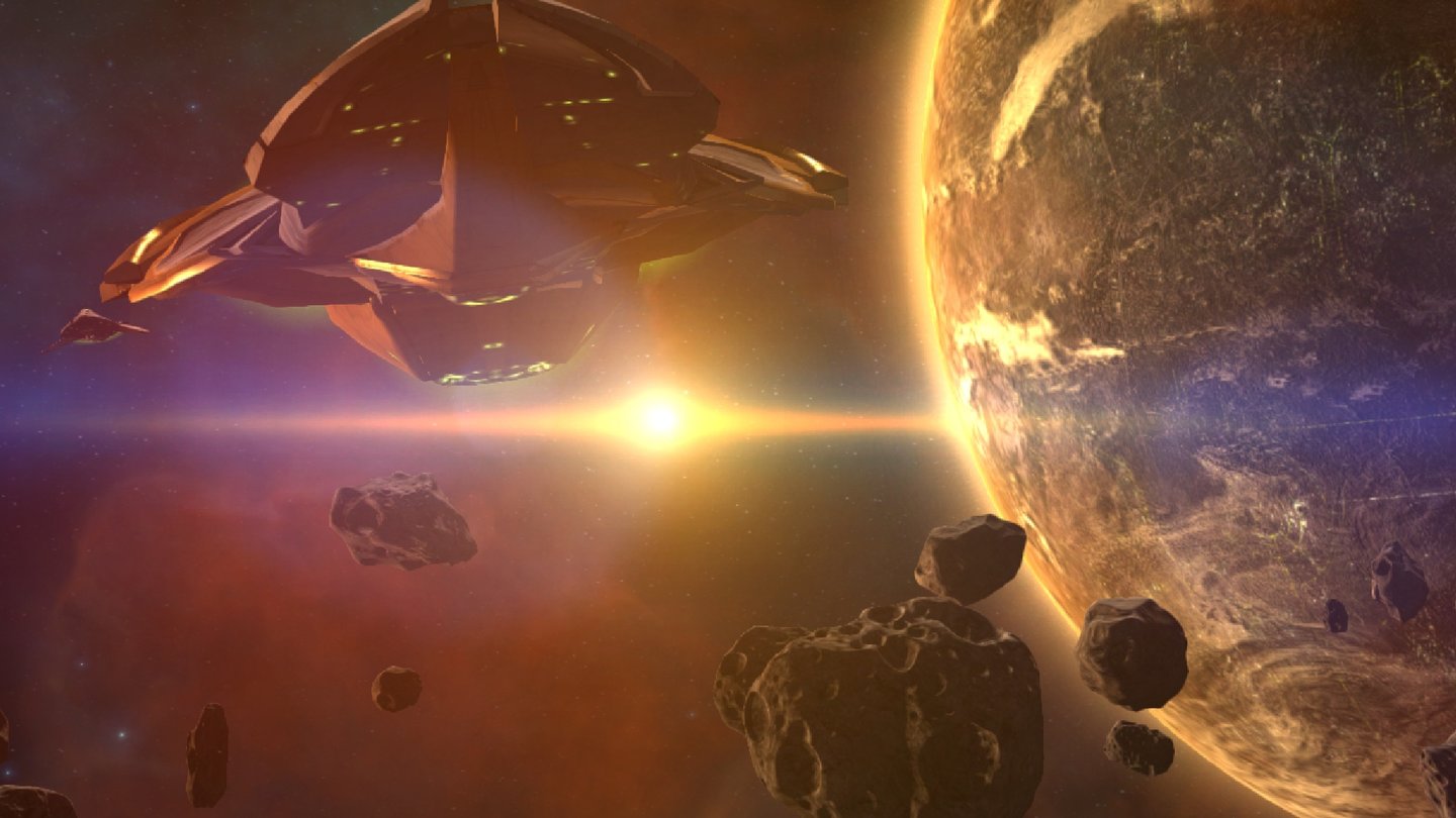 Master of OrionJedes Volk bekommt ein kurzes Einstiegsvideo, auch wichtige Ereignisse wie die Besiedelung eines Planeten illustriert Master of Orion mit einem Filmchen.