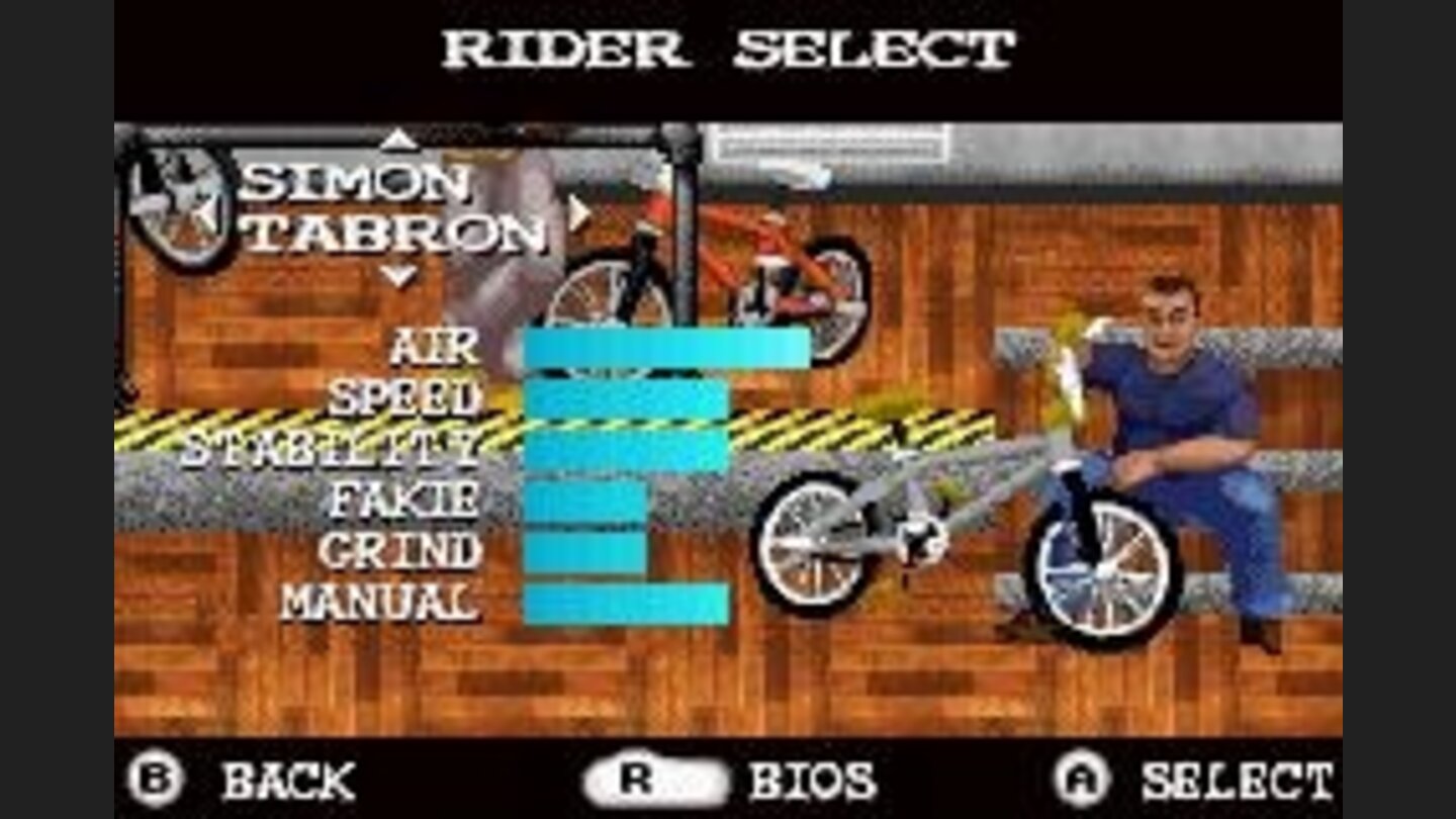 Selecting your biker.