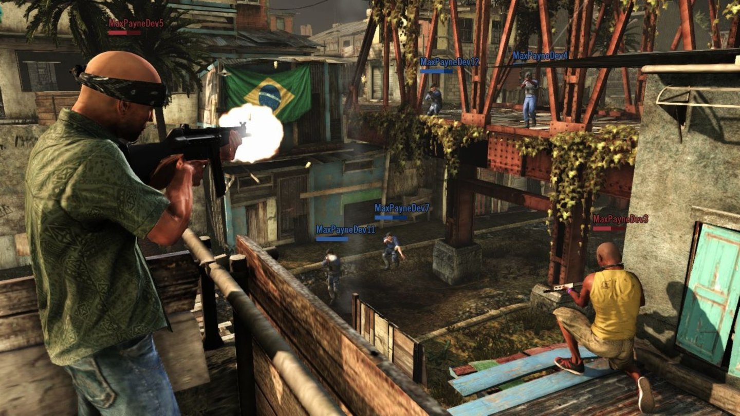 Max Payne 3 - Multiplayer-ModusDie Maps von Max Payne 3 bieten stets unterschiedliche Höhenstufen. Das macht die Gefechte noch spannender.