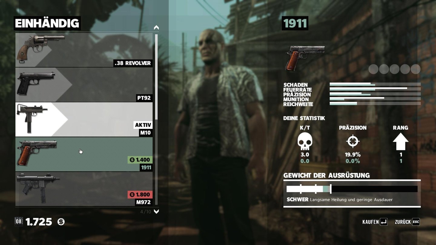 Max Payne 3 - Waffen & Ausrüstung