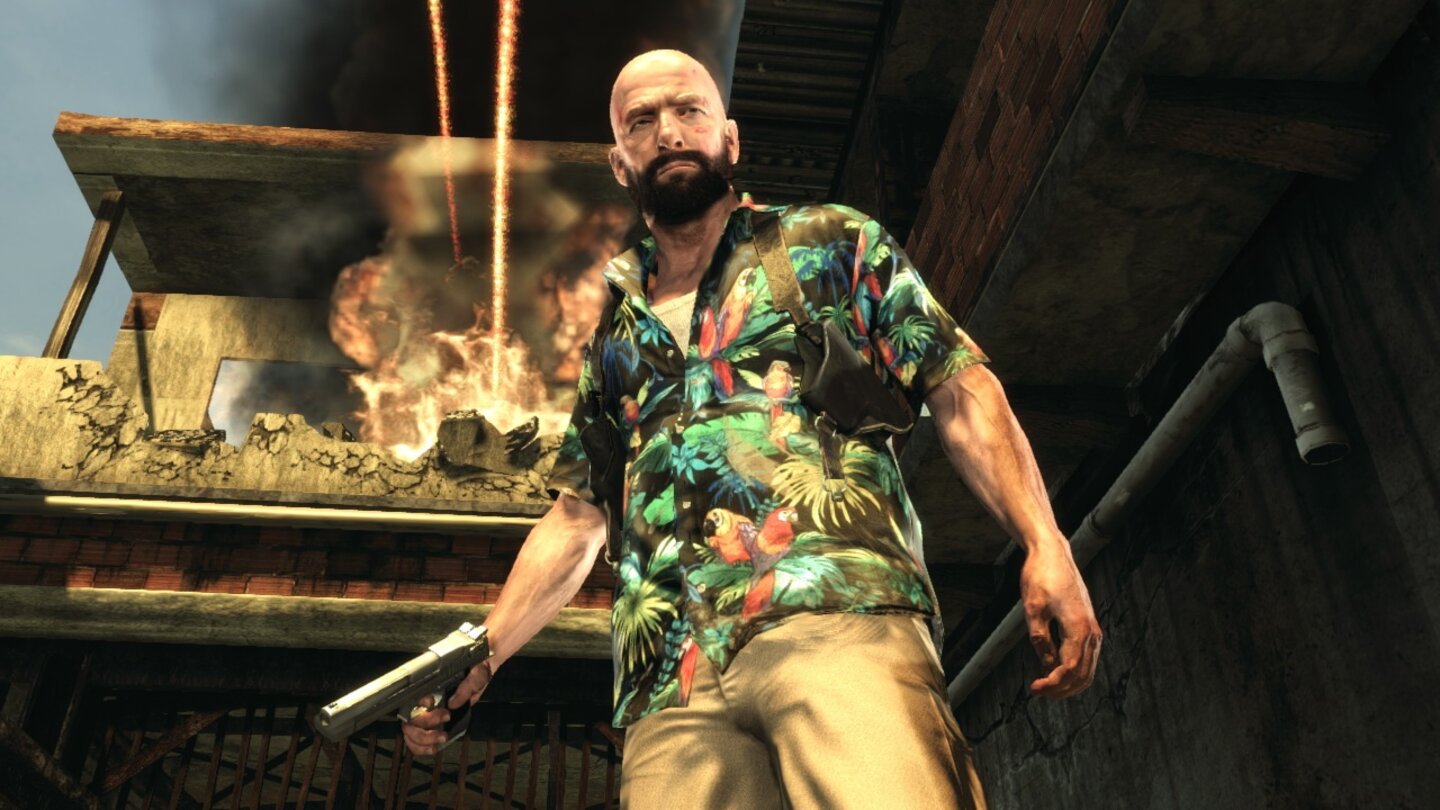 Max Payne 3Eine perfekte Tarnung? Max will als verirrter Tourist inkognito in die Favelas aufbrechen, um die entführte Gattin seines Chefs zu retten.