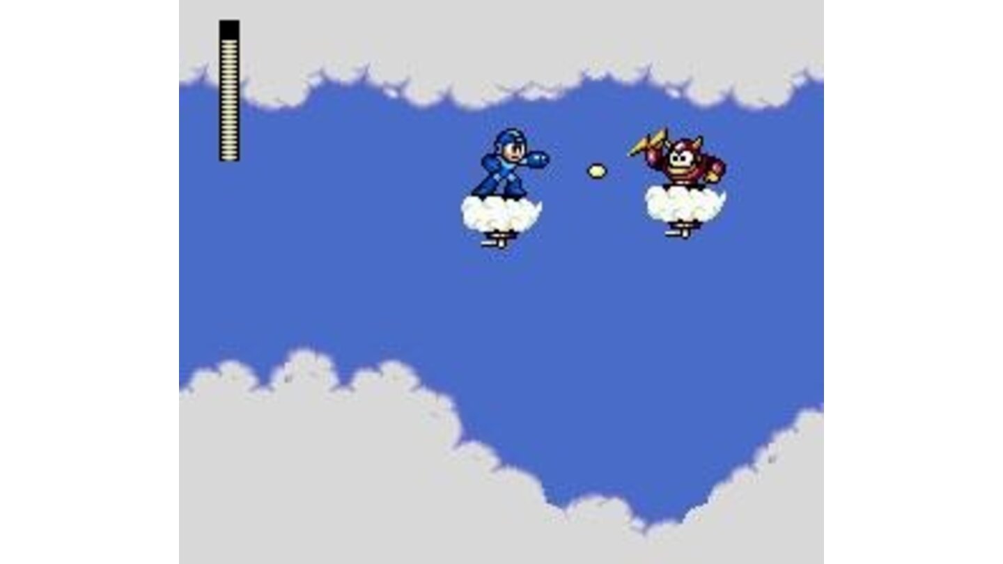 On a flying platform (Mega Man 2)