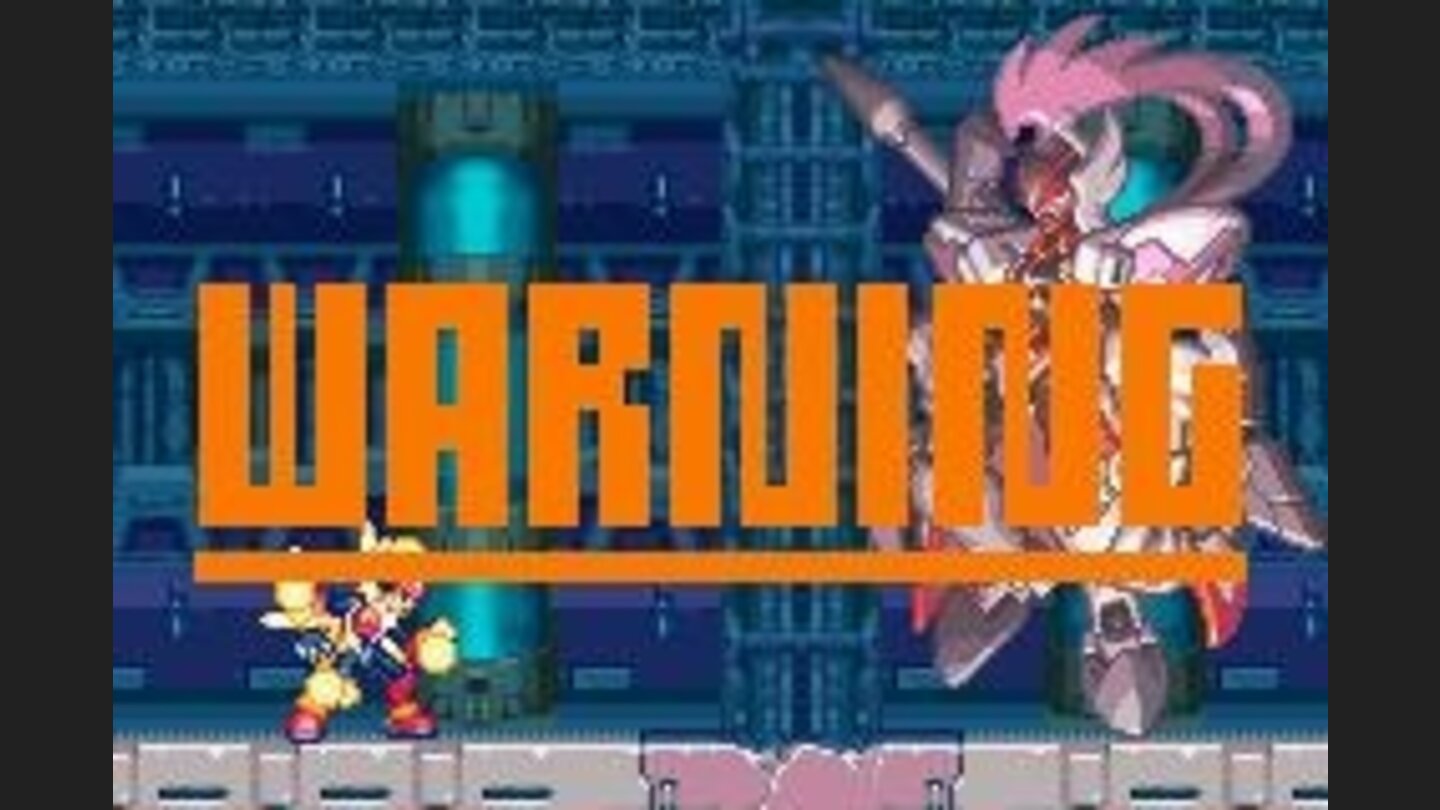 WARNING shows up before every boss battle.