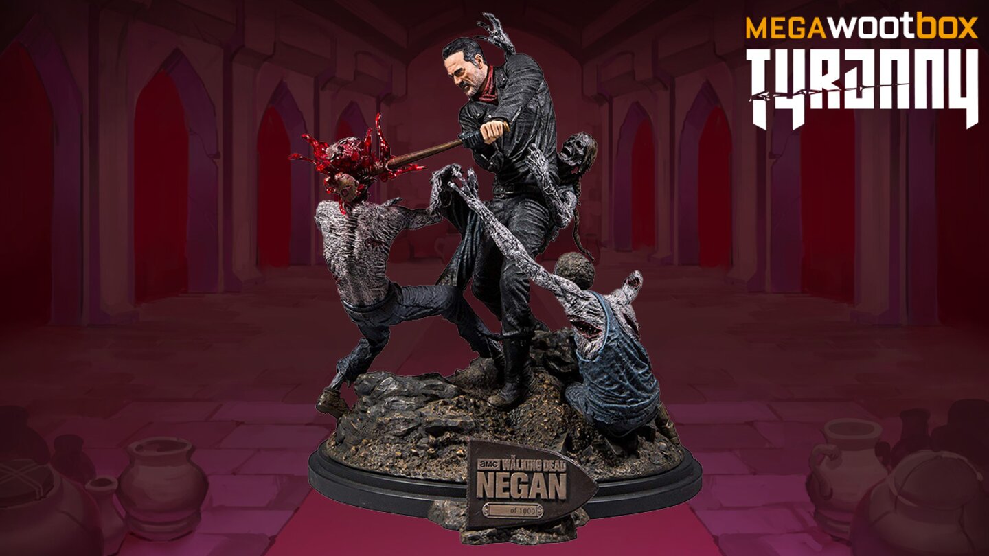 In einer Zeit der postapokalyptischen Krise werden einige zu Anführern und andere zu Anhängern. Die 30cm Figur von Negan, dem tyrannischen Anführer der Saviors, ist von Hand bemalt und unglaublich detailliert.