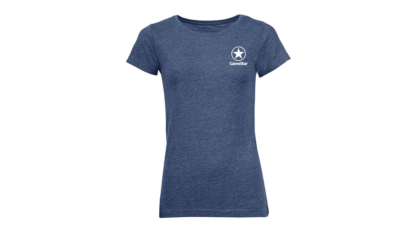 GameStar Classic Logo Girl-Shirt (Washed Blau)