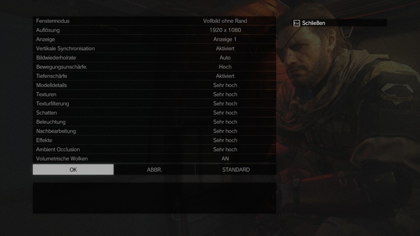 Metal Gear 5-Technik-Check-Settings-Gruen