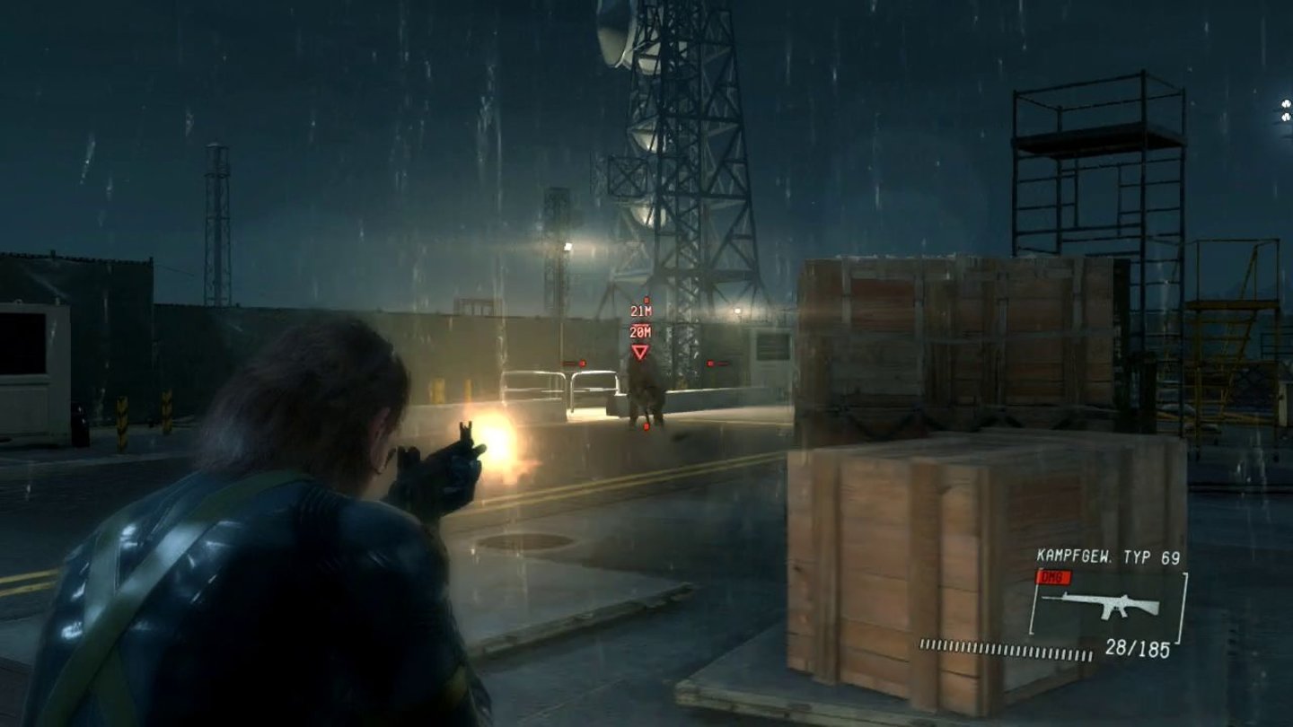 Metal Gear Solid 5: Ground ZeroesDie Schießereien funktionieren deutlich besser als in den Vorgängern. Insgesamt ist die Steuerung sehr gut gelungen.