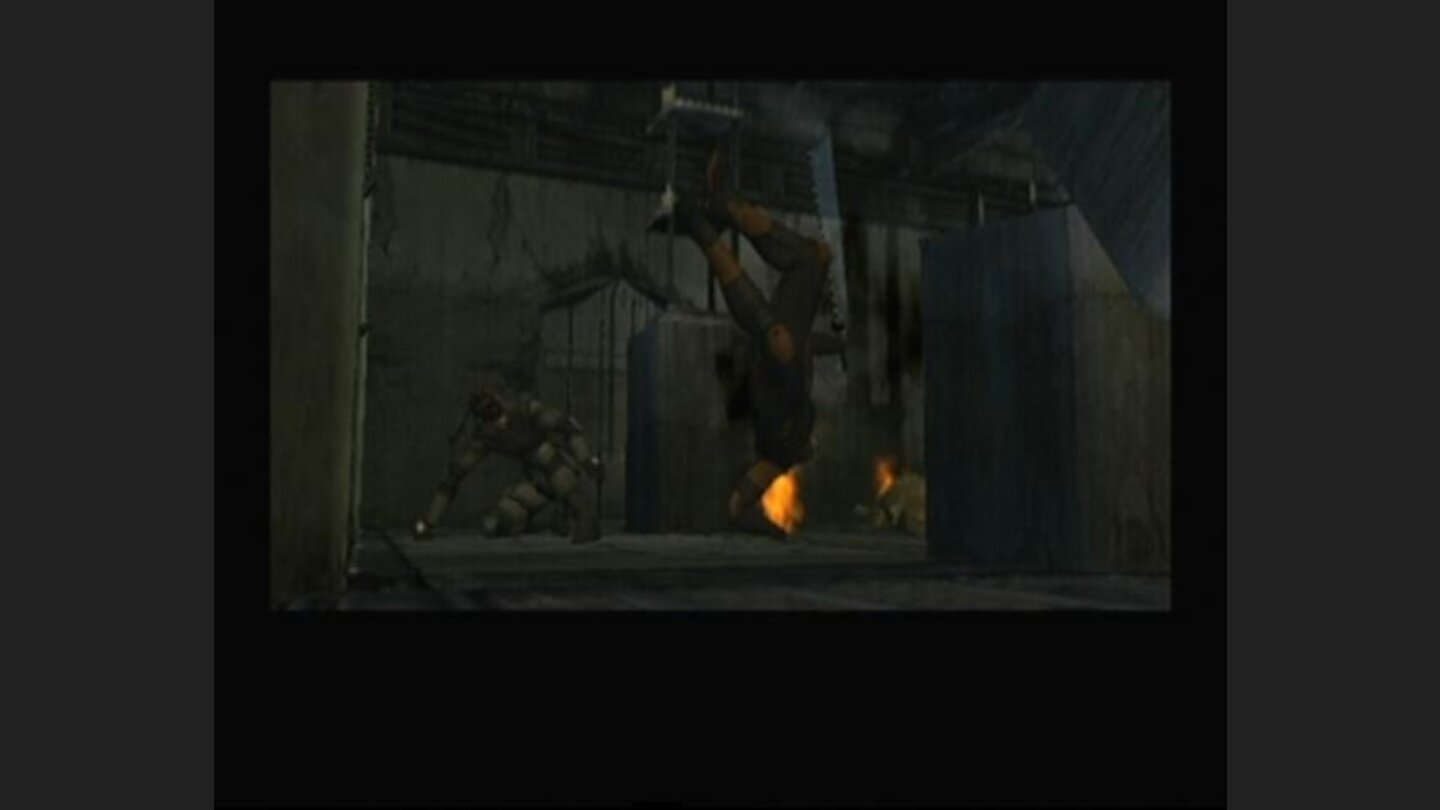 Snake and Cyborg Ninja seem equally skilled in combat.