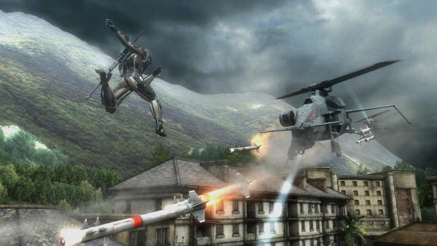 Metal Gear Rising: RevengeanceSpieljahr: 2018Held: RaidenPS3, 360, PC, MacStory: Raiden muss eine Privatarmee und den verrückten US-Präsidenten stoppen, die die Welt in ein Kriegschaos stürzen wollen.