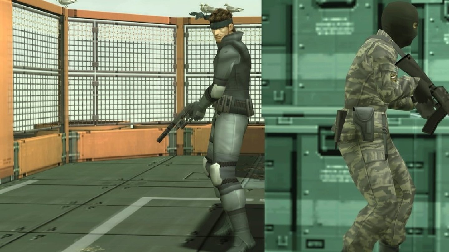 Metal Gear Solid 2: Sons of LibertySpieljahre: 2007/2009Helden: Solid Snake / RaidenPlattformen: PS3, 360, PS2, PS Vita, PCStory: Solid Snake überfällt einen Metal-Gear-Transport. Eine Ölkatastrophe ist die Folge. Zwei Jahre später muss Raiden den Präsidenten retten.