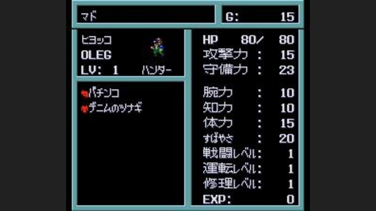 Character information