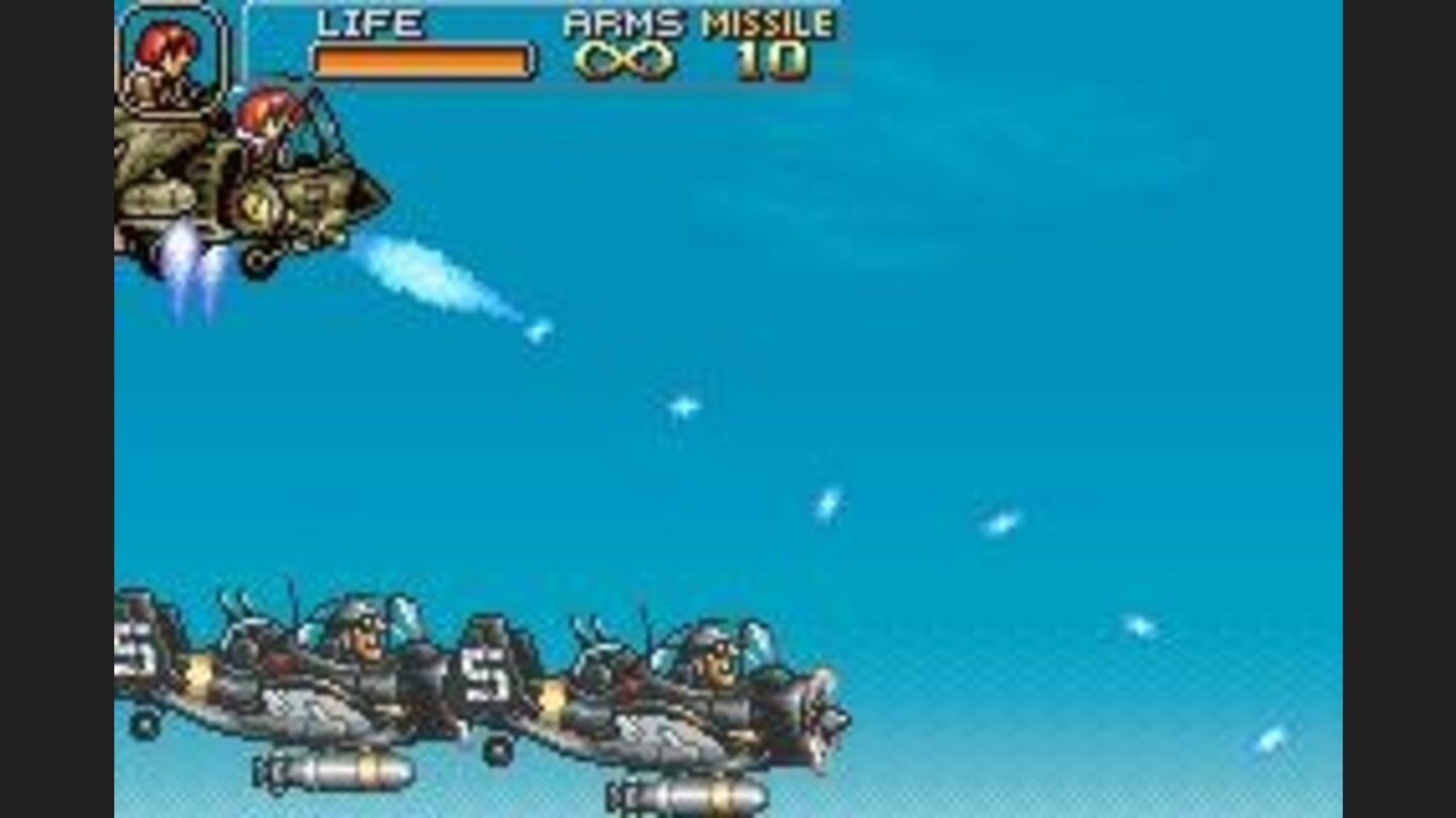 Aerial match against two amateur pilots.