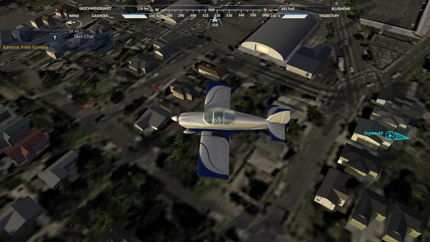 Microsoft FlightDie Spielwelt von Flight ist völlig leblos. Keine Menschen, kein Straßenverkehr.
