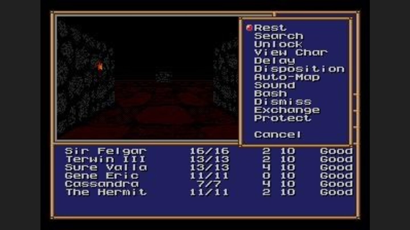the sub menu has a list of options to choose from