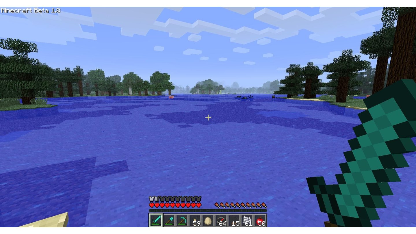 Minecraft - Adventure-Update 1.8 Landschaftstypen wie etwa Seen erstrecken sich über größere Flächen.