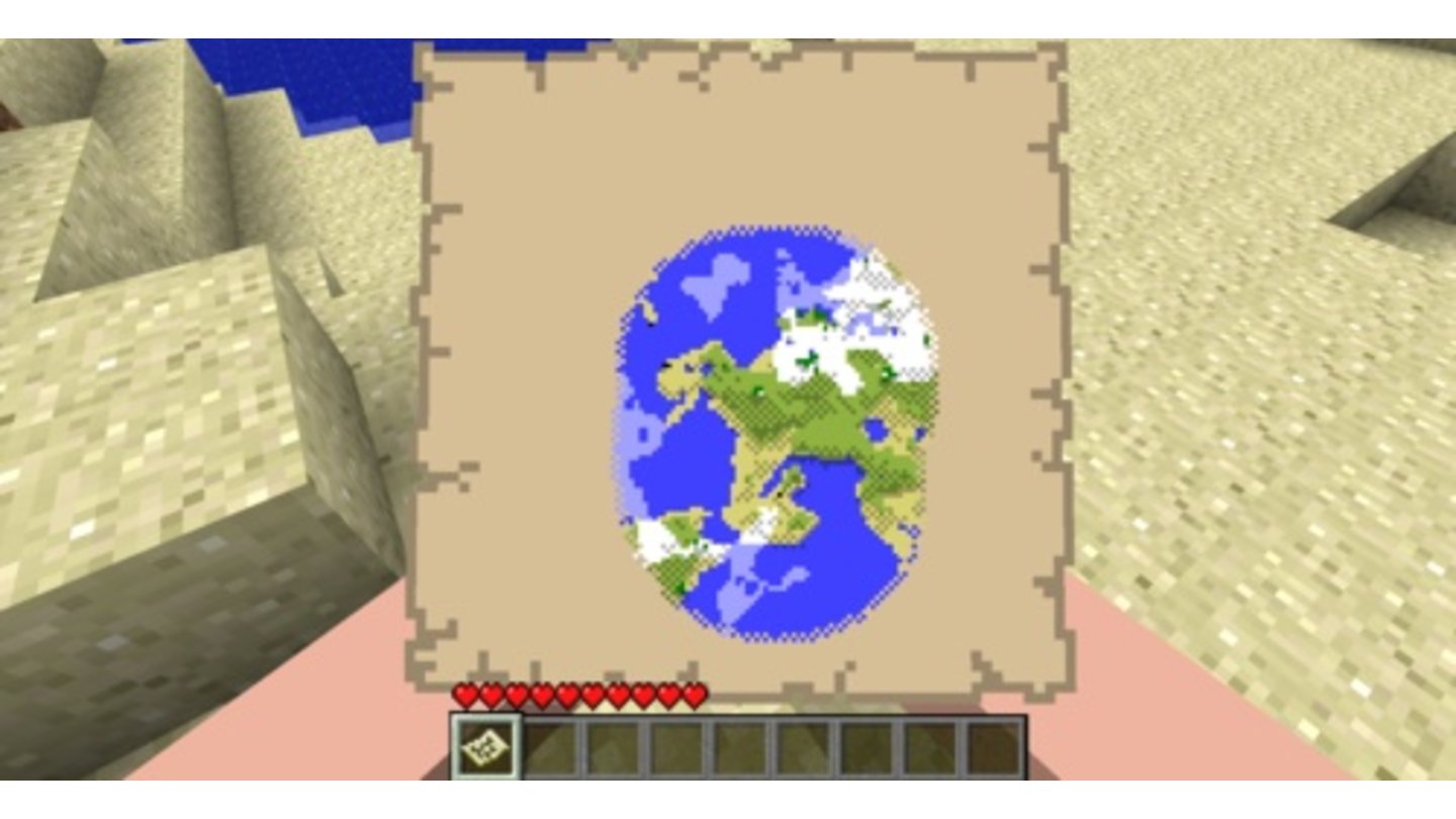 MinecraftMit dem Patch 1.6 werden Landkarten in Minecraft integriert.