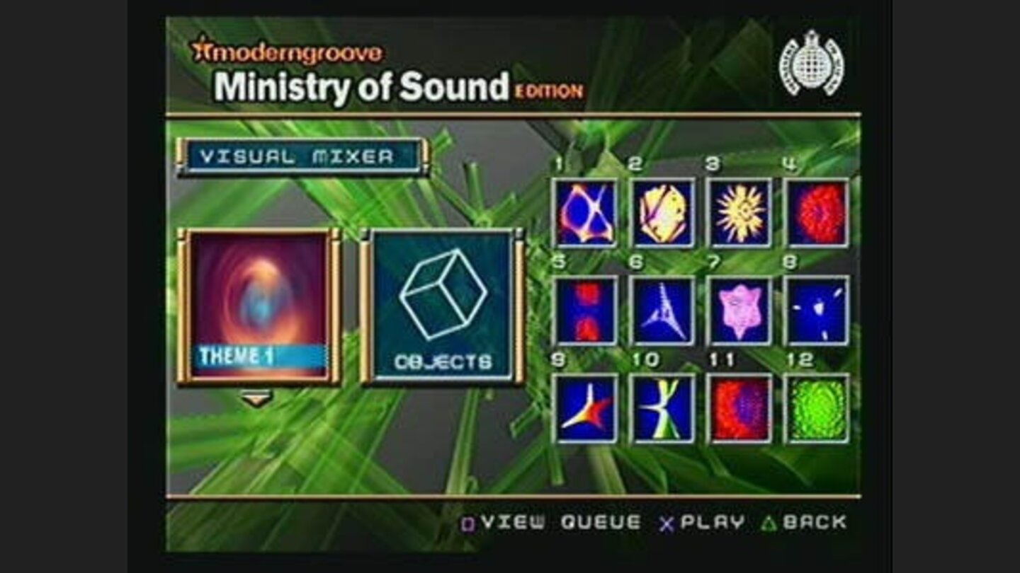 Visual Mixer allows user to compose their own synching visuals.