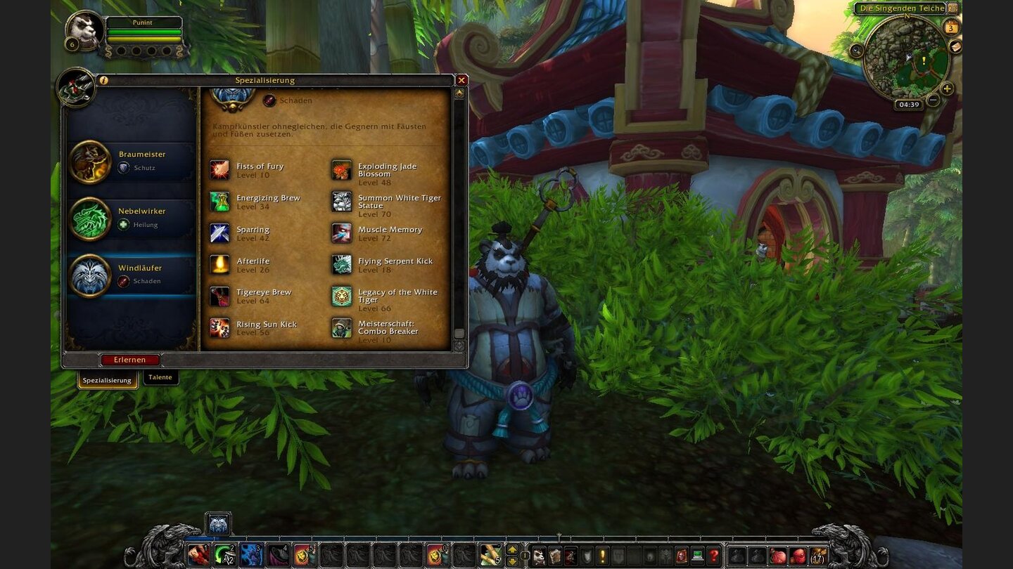 Der Windläufer-Fertigkeitenbaum.