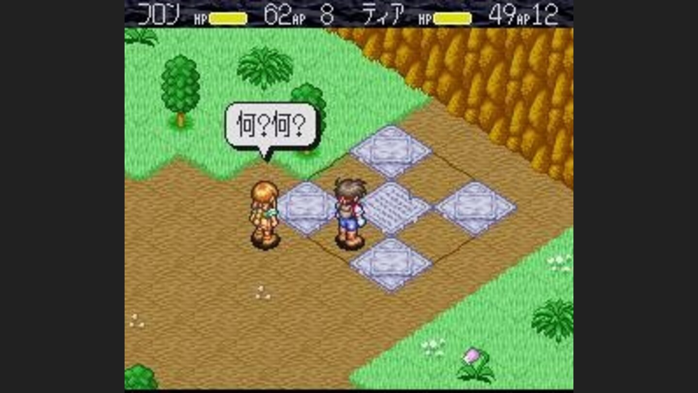 Puzzle: step on appropriate stones to open a secret door